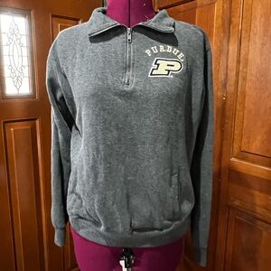 Purdue Gray Quarter-Zip Sweatshirt medium